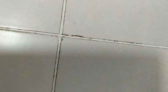 瓷磚不做美縫，導致黑邊效果
